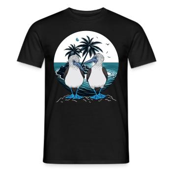 Blaufußtölpel Galapagos - Männer T-Shirt - Schwarz - Vorne - AI Model Male 178 light (178cm)
