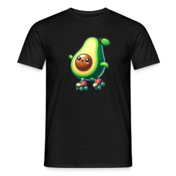 Avocado auf Rollschuhen - Männer T-Shirt - Schwarz - Vorne - AI Model Male 178 light (178cm)