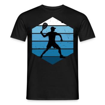 Women's Men's Pickleball Pickleball Pickleball Racquetb - Men's T-Shirt - black - Front - AI Model Male 178 light (178cm)
