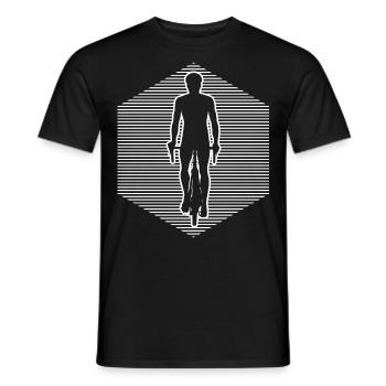 Vélo de montagne Vélo Homme Cyclisme - T-shirt homme - noir - Devant - AI Model Male 178 light (178cm)