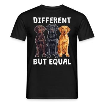 Labrador dogs DIFFERENT BUT EQUAL Labrador - Men's T-Shirt - black - Front - AI Model Male 178 light (178cm)