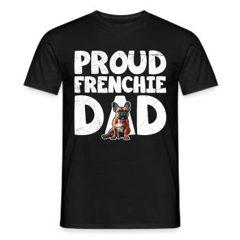 Bouledogue français Fan Marchandise Proud Frenchie - T-shirt homme - noir - Devant - AI Model Male 178 light (178cm)