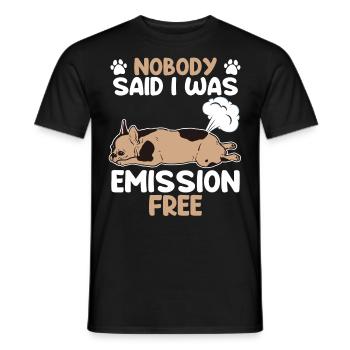 French Bulldog Nobody Said I Was Emission - Men's T-Shirt - black - Front - AI Model Male 178 light (178cm)