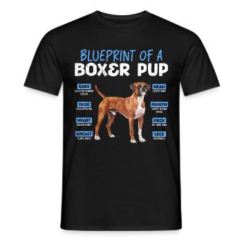 Boxeur allemand PLAN D’UN BOXEUR Drôle - T-shirt homme - noir - Devant - AI Model Male 178 light (178cm)