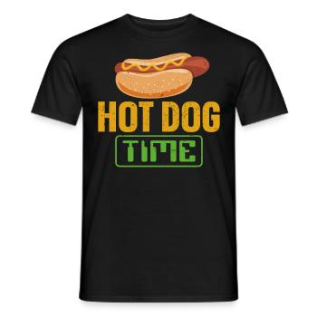 Hot Dog Adulte Hot Dog Time - T-shirt homme - noir - Devant - AI Model Male 178 light (178cm)