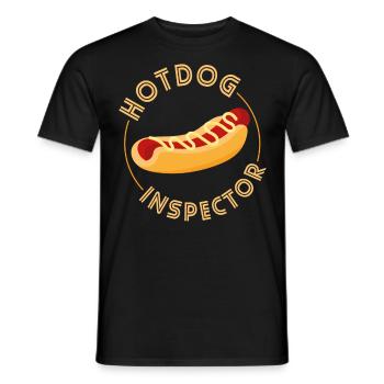Hot Dog Adult Hot Dog Inspector - Männer T-Shirt - Schwarz - Vorne - AI Model Male 178 light (178cm)