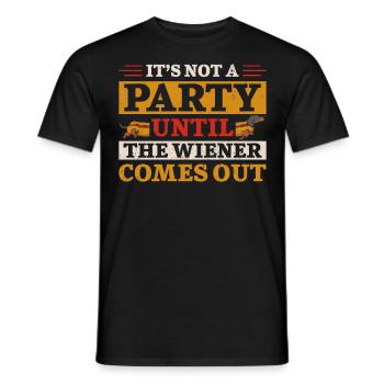 Hot Dog Adult Humor Pun Naughty - Men's T-Shirt - black - Front - AI Model Male 178 light (178cm)