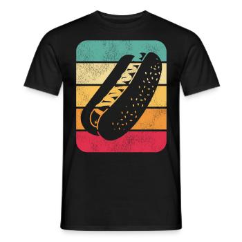 Hot Dog Adulte Rétro Vintage - T-shirt homme - noir - Devant - AI Model Male 178 light (178cm)