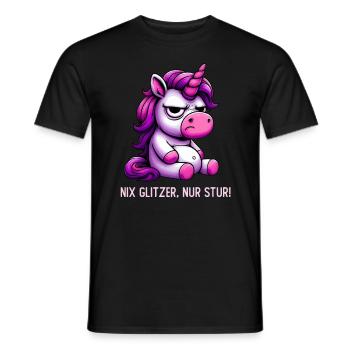 Rien ne brille, juste têtu - T-shirt homme - noir - Devant - AI Model Male 178 light (178cm)