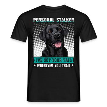 Labrador Lover Personal Stalker Labrador - Men's T-Shirt - black - Front - AI Model Male 178 light (178cm)