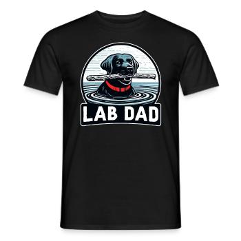 Labrador Retriever Dog LAB DAD Black Labrador - Men's T-Shirt - black - Front - AI Model Male 178 light (178cm)