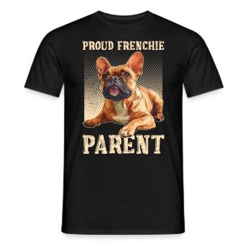 Bouledogue français Fier parent Frenchie - T-shirt homme - noir - Devant - AI Model Male 178 light (178cm)