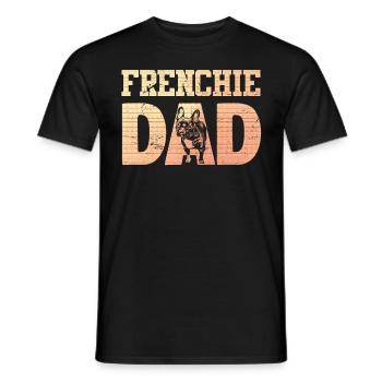 Frenchie DAD French Bulldog Lover - Men's T-Shirt - black - Front - AI Model Male 178 light (178cm)