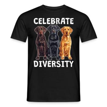Labrador CELEBRATE DIVERSITY Labrador Owner - Men's T-Shirt - black - Front - AI Model Male 178 light (178cm)