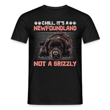 NEWFIE OWNER CHILL IT'S A NEWFOUNDLAND NOT A - Men's T-Shirt - black - Front - AI Model Male 178 light (178cm)