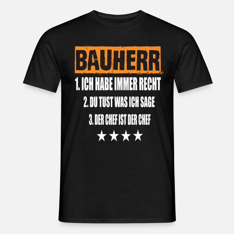 Bauherr - Männer T-Shirt - Schwarz