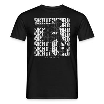 Skateboard Skater Skaten - Männer T-Shirt - Schwarz - Vorne - AI Model Male 178 light (178cm)