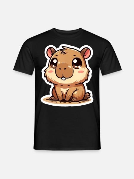 Capybara - Männer T-Shirt - Schwarz