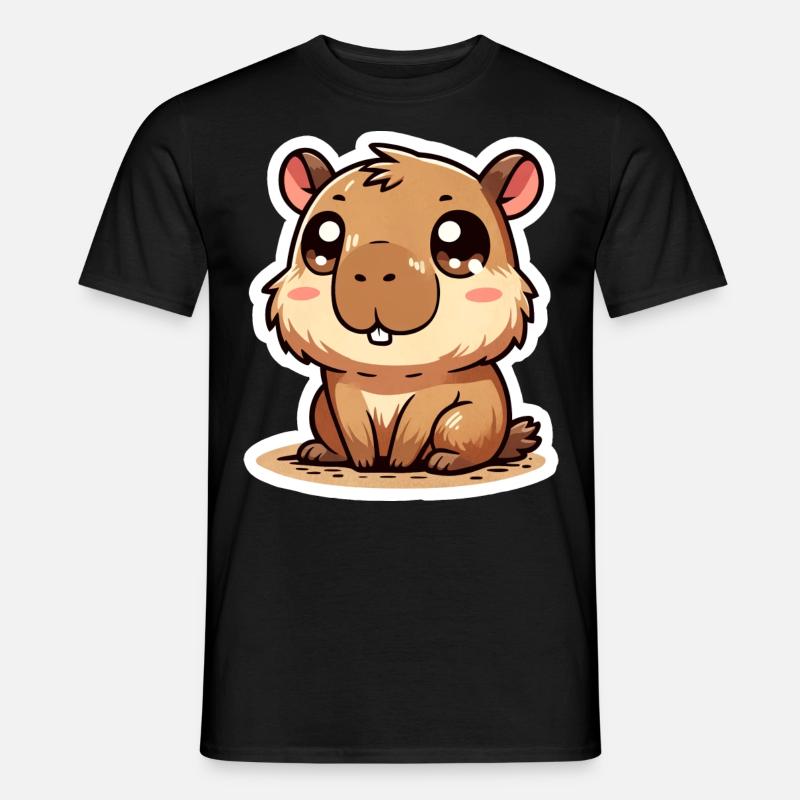 Capybara - Männer T-Shirt - Schwarz