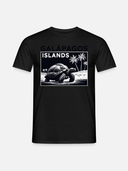 Galapagos Islands Riesenschildkröte - Männer T-Shirt - Schwarz