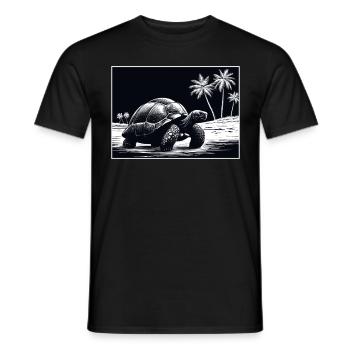 Giant Tortoise Galápagos Islands - Männer T-Shirt - Schwarz - Vorne - AI Model Male 178 light (178cm)