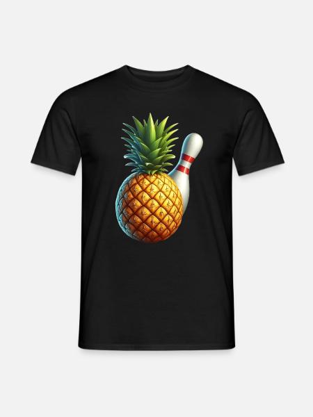 Bowling ball and pineapple - Men's T-Shirt - black
