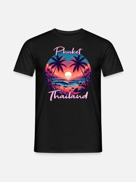 Sonnenuntergang in Phuket - Männer T-Shirt - Schwarz
