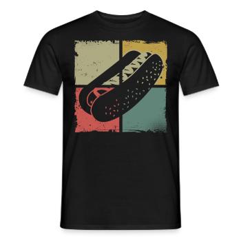 Hot Dog Adulte Vintage Rétro - T-shirt homme - noir - Devant - AI Model Male 178 light (178cm)
