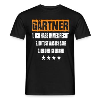 Jardinier - T-shirt homme - noir - Devant - AI Model Male 178 light (178cm)