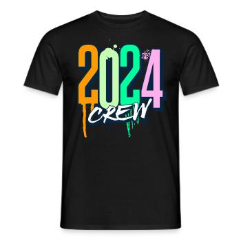 2024 Crew Team - Men's T-Shirt - black - Front - AI Model Male 178 light (178cm)