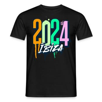 Ibiza 2024 - Männer T-Shirt - Schwarz - Vorne - AI Model Male 178 light (178cm)