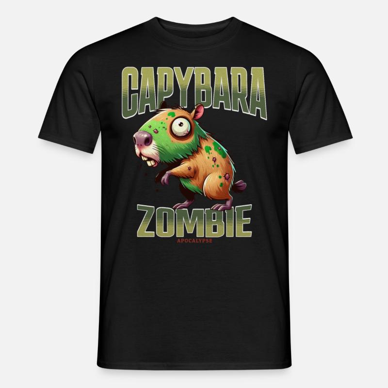 Capybara Zombie - Männer T-Shirt - Schwarz