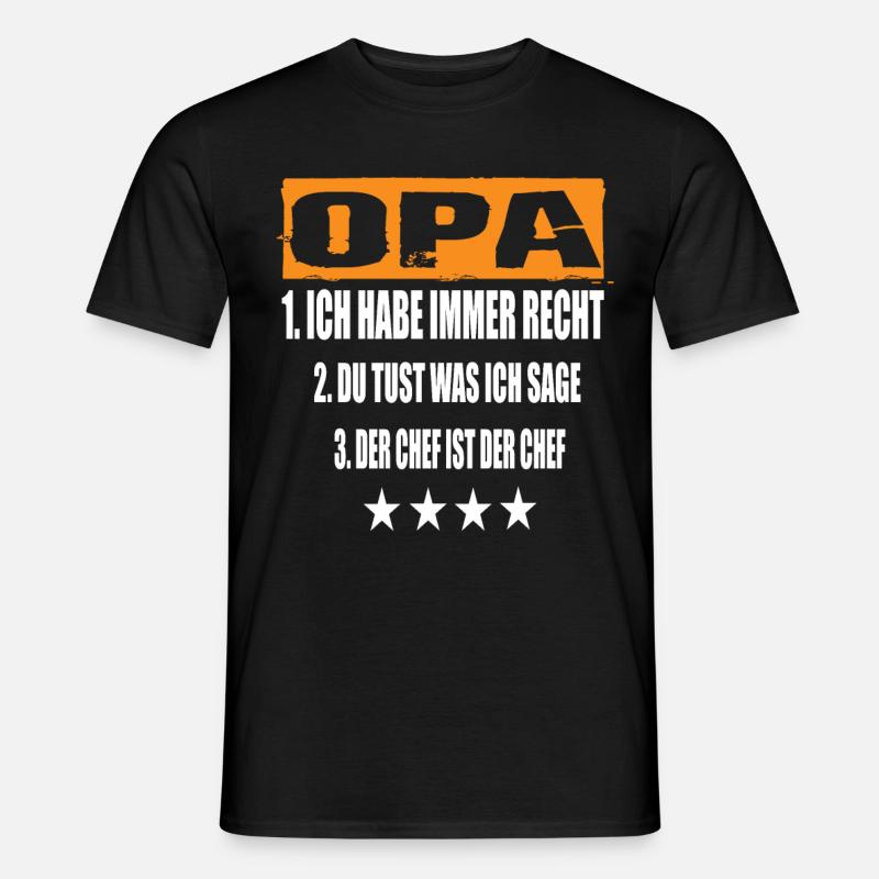 Opa - Männer T-Shirt - Schwarz