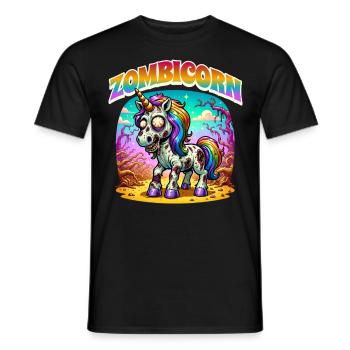 Licorne zombie zombie - T-shirt homme - noir - Devant - AI Model Male 178 light (178cm)