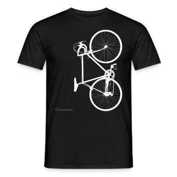 Ciclostorica - Historic road bike in Italy - Men's T-Shirt - black - Front - AI Model Male 178 light (178cm)