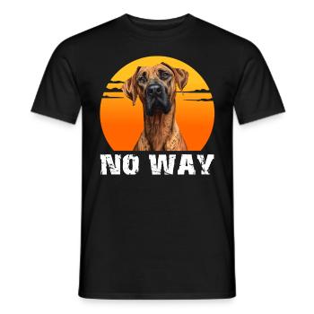 Rhodesian Ridgeback obstinément NON ! Drôle de crête - T-shirt homme - noir - Devant - AI Model Male 178 light (178cm)