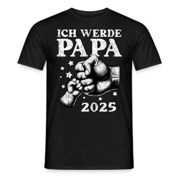 Ich werde Papa 2025 - Männer T-Shirt - Schwarz - Vorne - AI Model Male 178 light (178cm)