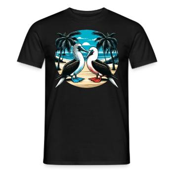 Seabirds Blue-footed boobies Red-footed boobies - Men's T-Shirt - black - Front - AI Model Male 178 light (178cm)