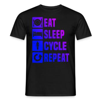 Radeln Mtb Bike Radfahrer Herren Velo - Männer T-Shirt - Schwarz - Vorne - AI Model Male 178 light (178cm)