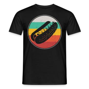 Hot Dog Adulte Vintage Rétro - T-shirt homme - noir - Devant - AI Model Male 178 light (178cm)
