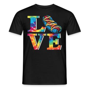Hot Dog Adulte Tie Dye des années 80 des années 90 - T-shirt homme - noir - Devant - AI Model Male 178 light (178cm)