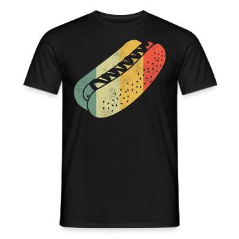 Hot Dog Adulte Vintage Rétro - T-shirt homme - noir - Devant - AI Model Male 178 light (178cm)