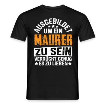Maurer Hochbau Maurermeister Maurerhammer - Männer T-Shirt - Schwarz - Vorne - AI Model Male 178 light (178cm)