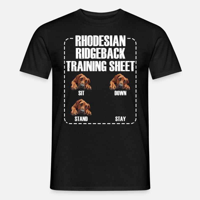 RHODESIAN RIDGEBACK TRAINING SHEET Ridgeback - Männer T-Shirt - Schwarz