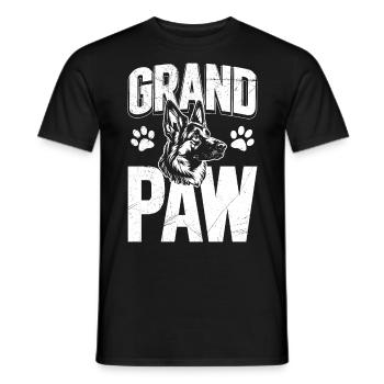 German Shepherd Owner GRAND PAW - Men's T-Shirt - black - Front - AI Model Male 178 light (178cm)