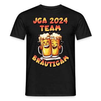 Bachelor Party 2024 Team Groom Beer Alcohol Booze Funny - Men's T-Shirt - black - Front - AI Model Male 178 light (178cm)