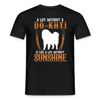 La vie sans Do Khyi Dogue tibétain Mastiff tibétain - T-shirt homme - noir - Devant - AI Model Male 178 light (178cm)