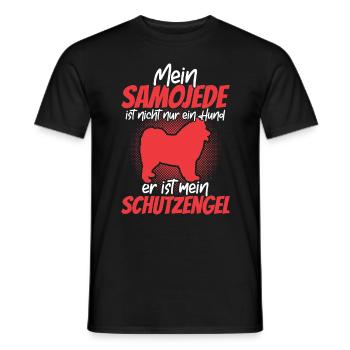 Samojede beschützt mich Samojedenspitz Samojede - Männer T-Shirt - Schwarz - Vorne - AI Model Male 178 light (178cm)