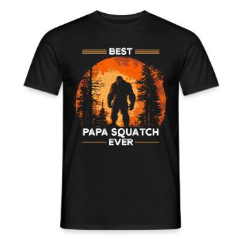Best Papa Squatch Ever - Men's T-Shirt - black - Front - AI Model Male 178 light (178cm)