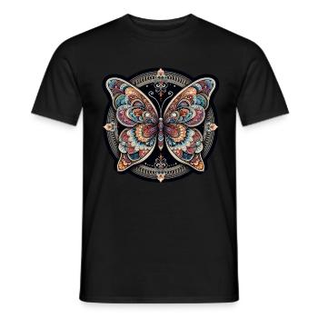 Regal Butterfly - Männer T-Shirt - Schwarz - Vorne - AI Model Male 178 light (178cm)